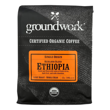 Groundwork - Coffee Organic Ethiopian Hrlm - Case Of 6 - 12 Oz - Maras Green
