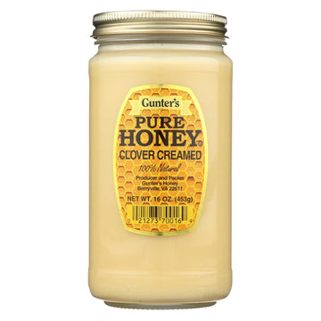 Gunter Pure Clover Creamed Honey - Case Of 12 - 16 Oz. - Maras Green