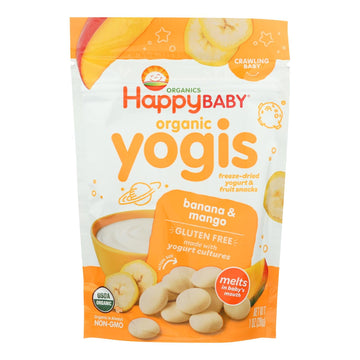 Happy Baby Happymelts Organic Yogurt Snacks For Babies And Toddlers Banana Mango - 1 Oz - Case Of 8 - Maras Green