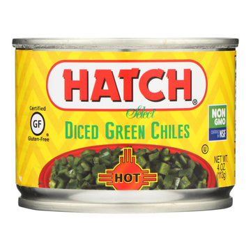 Hatch Chili Hatch Diced Hot Green Chilies - Diced Green Chiles - Case Of 24 - 4 Oz. - Maras Green