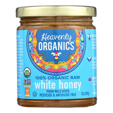 Heavenly Organics Organic Honey - White Raw - Case Of 6 - 12 Oz. - Maras Green