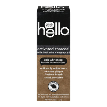 Hello Products Llc - Tpst Act Char Wht Flrd Fr - Case Of 6 - 4 Oz - Maras Green