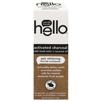 Hello Products Llc - Tpst Actvt Char Whtning - Case Of 6 - 4 Oz - Maras Green