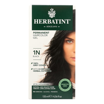 Herbatint Permanent Herbal Haircolour Gel 1n Black - 135 Ml - Maras Green