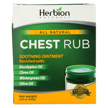 Herbion Naturals All Natural Chest Rub Ointment - 1 Each - 3.53 Oz - Maras Green