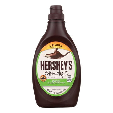 Hershey Chocolate Syrup - Simply 5 - Case Of 12 - 21.8 Oz - Maras Green