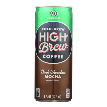 High Brew Coffee Coffee - Ready To Drink - Dark Chocolate Mocha - 8 Oz - Case Of 12 - Maras Green