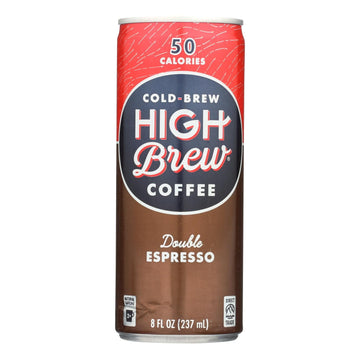 High Brew Coffee Coffee - Ready To Drink - Double Espresso - 8 Oz - Case Of 12 - Maras Green