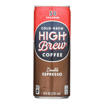 High Brew Coffee Coffee - Ready To Drink - Double Espresso - 8 Oz - Case Of 12 - Maras Green