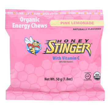 Honey Stinger Energy Chews - Pink Lemonade - Case Of 12 - 1.8 Oz. - Maras Green