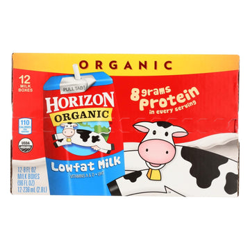 Horizon Organic Dairy Organic Low Fat 1 % Milk - Aseptic - 12/8 Fl Oz - Maras Green