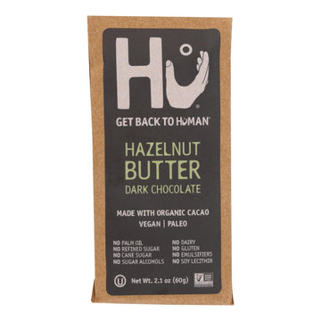 Hu - Dark Chocolate Bar Hazelnut Butter - Case Of 12 - 2.1 Oz - Maras Green
