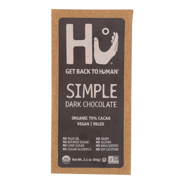Hu - Dark Chocolate Bar Simple - Case Of 12 - 2.1 Oz - Maras Green