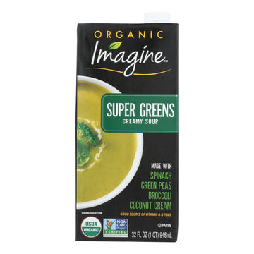 Imagine Foods - Soup Spr Greens Creamy - Case Of 6 - 32 Fz - Maras Green