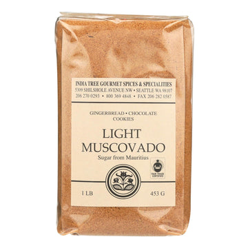 India Tree Gourmet Spices & Specialties Light Muscovado Sugar - Case Of 6 - 16 Oz - Maras Green
