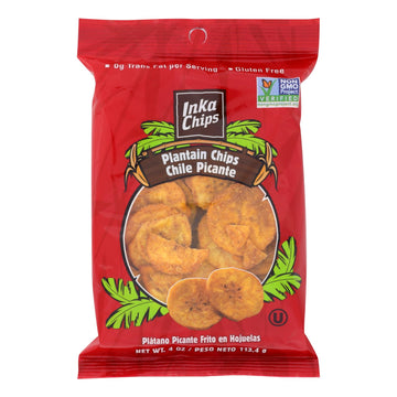 Inka Crops - Plantain Chips - Chile Picante - Case Of 12 - 4 Oz. - Maras Green