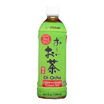 Ito En Oi Ocha Unsweetened Japanese Green Tea - Case Of 12 - 16.9 Oz - Maras Green
