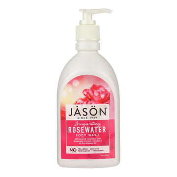 Jason Natural Products - Body Wash Rosewater - 1 Each - 16 Fz - Maras Green