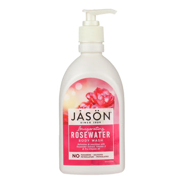 Jason Natural Products - Body Wash Rosewater - 1 Each - 16 Fz - Maras Green