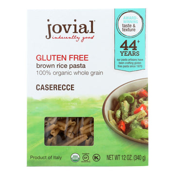 Jovial - Gluten Free Brown Rice Pasta - Caserecce - Case Of 12 - 12 Oz. - Maras Green