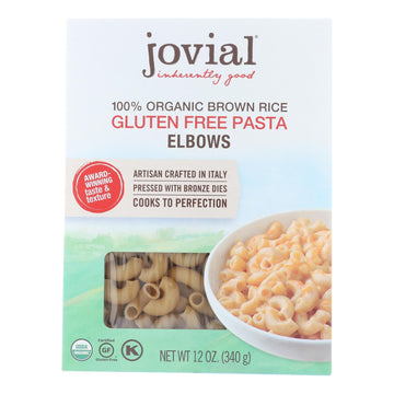 Jovial - Gluten Free Brown Rice Pasta - Elbow - Case Of 12 - 12 Oz. - Maras Green