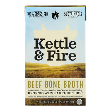 Kettle And Fire - Bone Broth Beef Rgentv - Case Of 6 - 16.9 Oz - Maras Green