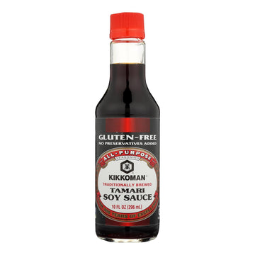 Kikkoman Tamari Soy Sauce - Naturally Brewed - Case Of 6 - 10 Fl Oz - Maras Green