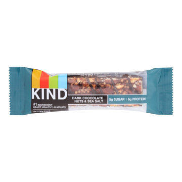 Kind - Bar Dark Chocolate Nuts Sea Salt - Case Of 12 - 1.4 Ounces - Maras Green