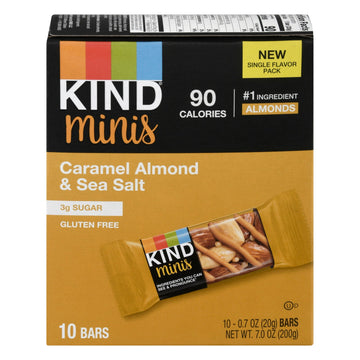 Kind - Bar Mini Caramel Almond Sea Salt - Case Of 8 - 10/.7 Oz - Maras Green