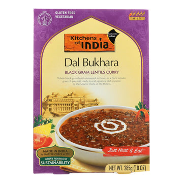 Kitchen Of India Dinner - Black Gram Lentils Curry - Dal Bukhara - 10 Oz - Case Of 6 - Maras Green