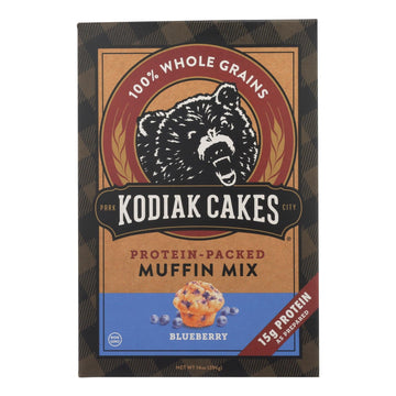 Kodiak Cakes Blueberry Protein - packed Muffin Mix - Case Of 6 - 14 Oz - Maras Green