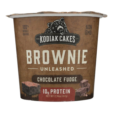 Kodiak Cakes - Brownie In Cup Chocolate Fudge - Case Of 12 - 2.36 Oz - Maras Green