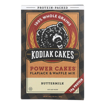 Kodiak Cakes Power Cakes Flapjack & Waffle Mix - Case Of 6 - 20 Oz - Maras Green
