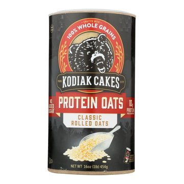 Kodiak Cakes - Protein Oat Classic Rolled Oat - Case Of 12 - 16 Oz - Maras Green