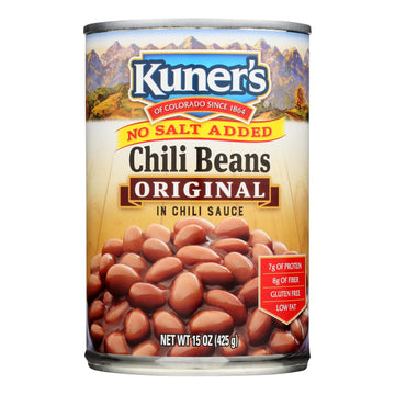 Kuner No Salt Added Chili Beans In Chili Sauce - Case Of 12 - 15 Oz - Maras Green