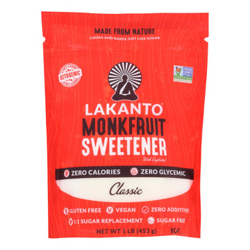 Lakanto - Classic Monkfruit Sweetener - Case Of 8 - 16 Oz. - Maras Green