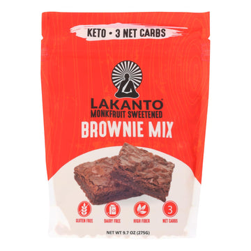 Lakanto - Monkfruit Sweetened Brownie Mix - Case Of 8 - 9.7 Oz. - Maras Green