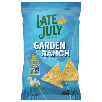 Late July Snacks - Tort Chips Grdn Ranch - Case Of 12 - 7.8 Oz - Maras Green