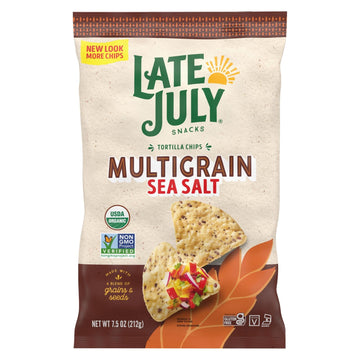 Late July Snacks - Tort Chips Multigrn Sea Salt Gluten Free - Case Of 12 - 7.5 Oz - Maras Green