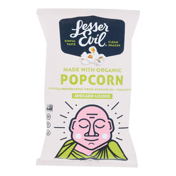 Lesser Evil - Popcorn Avocado - licious - Case Of 12 - 4.6 Oz - Maras Green