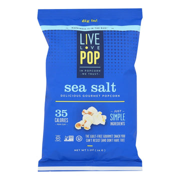 Live Love Pop - Popcorn Sea Salt - Case Of 24 - 1.0 Oz - Maras Green