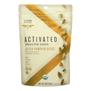 Living Intentions Organic Sprouted Seeds - Pumpkin Sunflower - Case Of 6 - 8 Oz. - Maras Green