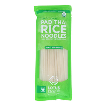Lotus Foods Noodles - Organic - Traditional Pad Thai - Case Of 8 - 8 Oz - Maras Green
