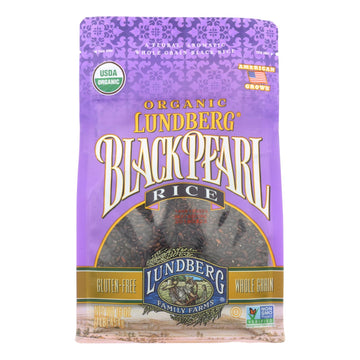 Lundberg Family Farms Organic Rice - Black Pearl - Case Of 6 - 1 Lb. - Maras Green