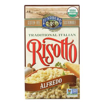 Lundberg Family Farms Risotto Alfredo - Parmesan Cheese - Case Of 6 - 5.5 Oz. - Maras Green