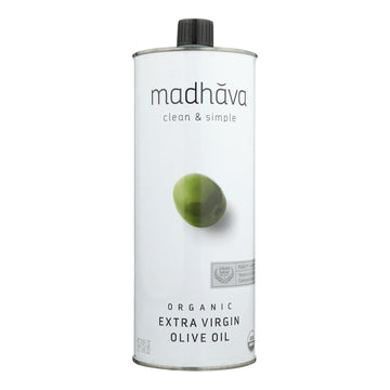 Madhava Honey - Olive Oil Organic Ext Virgin - Case Of 6 - 33.8 Oz - Maras Green