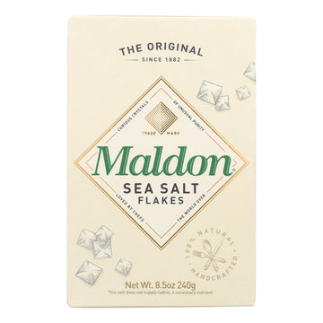 Maldon Flakes - Sea Salt - Case Of 12 - 8.5 Oz. - Maras Green