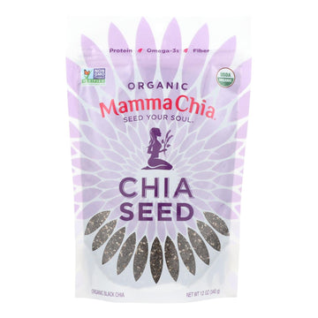Mamma Chia Chia Seed - Organic - Black - Case Of 4 - 12 Oz - Maras Green