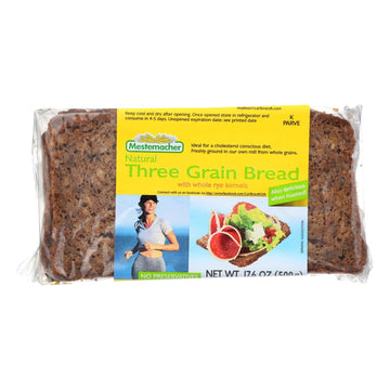 Mestemacher Bread Bread - Three Grain - 17.6 Oz - Case Of 12 - Maras Green