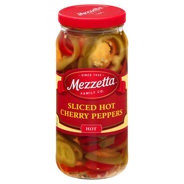 Mezzetta Peppers - Hot Cherry - Sliced - Case Of 6 - 16 Oz - Maras Green